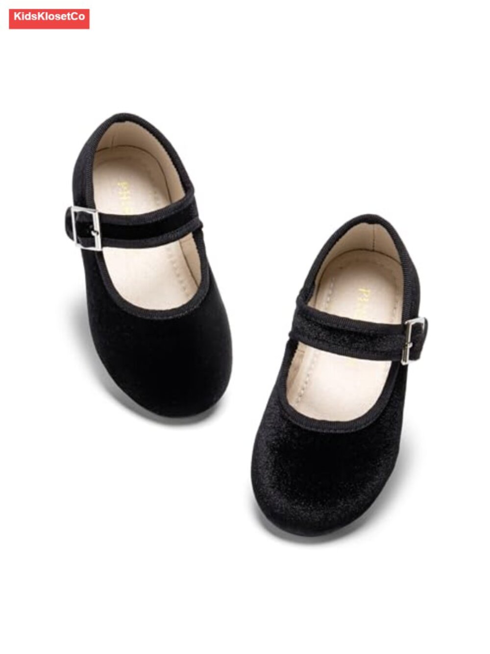 Toddler Girl Glitter Dress Shoes Ballet Flats Bow Wedding Party Faux Velvet